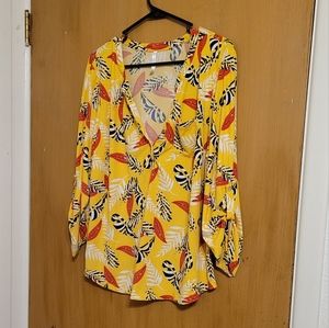 DNA Couture Wild Print Blouse